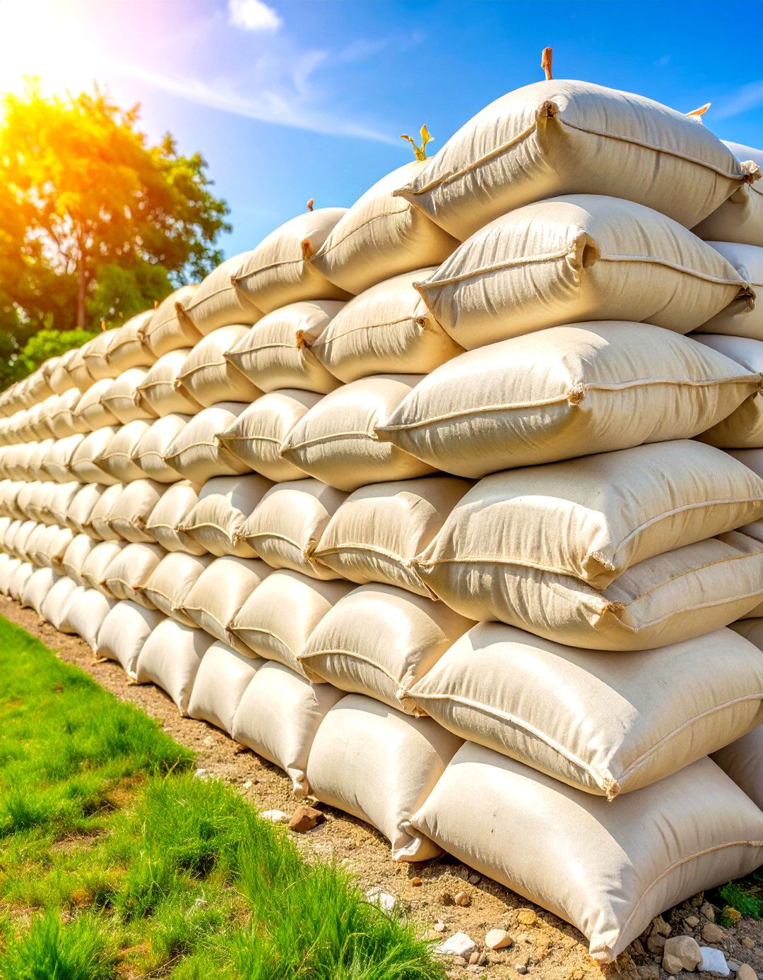 Sandbag Retaining Wall - 24 Inexpensive Retaining Wall Ideas