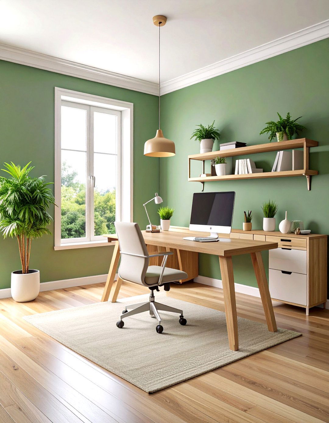 Saybrook Sage Home Office Sanctuary - 24 Home Office Paint Colors