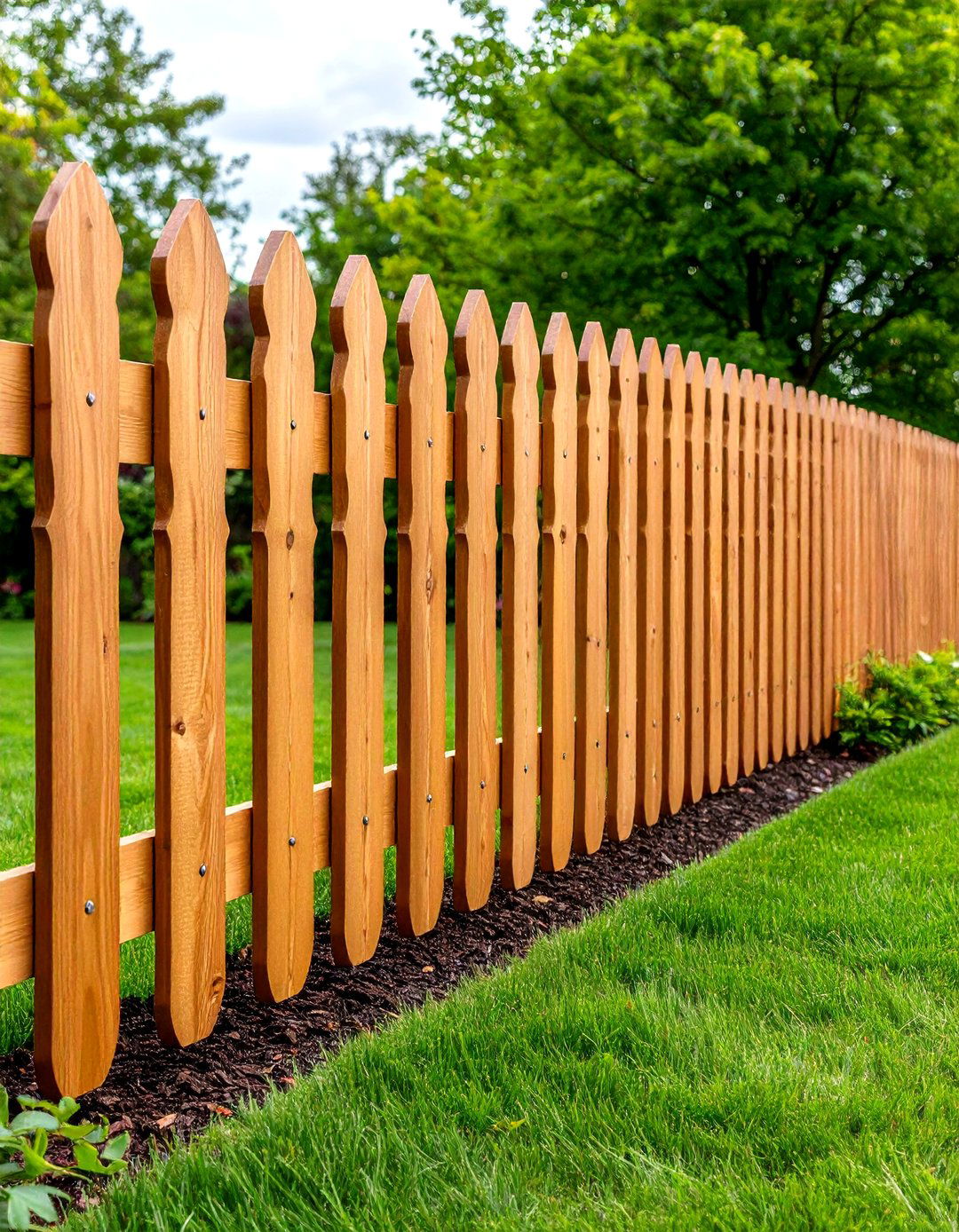 Scalloped Top Wood Fence - 24 Wood Fence Ideas