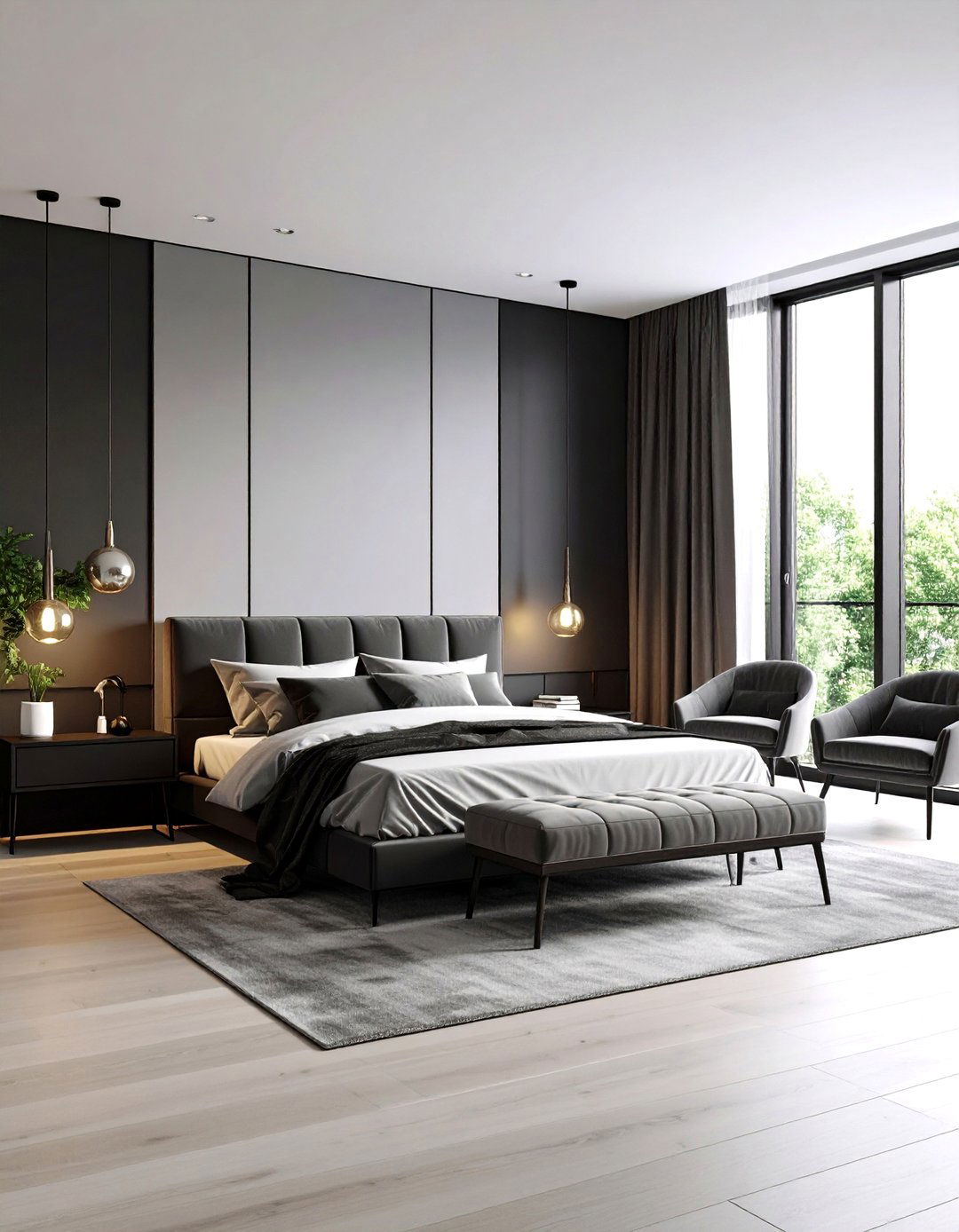 Scandinavian Black Silver Bedroom - 24 Black and Silver Bedroom Ideas