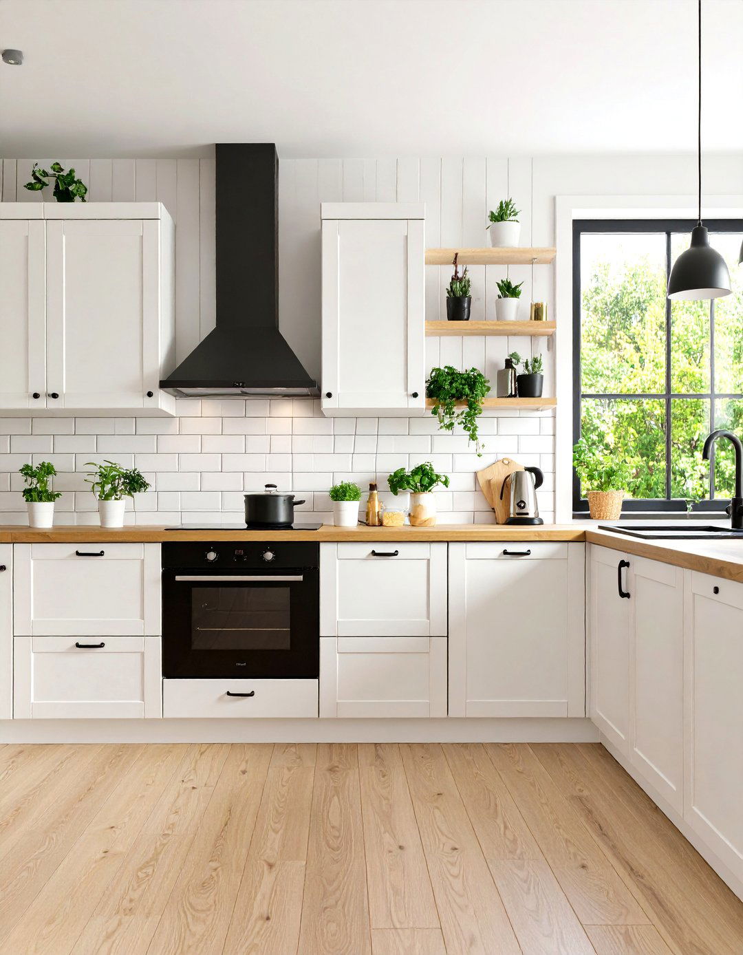 Scandinavian Black and White Kitchen