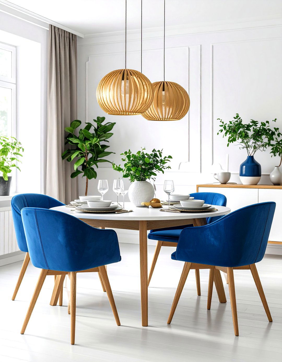 Scandinavian Color Pop Dining - 24 Colorful Dining Room Ideas