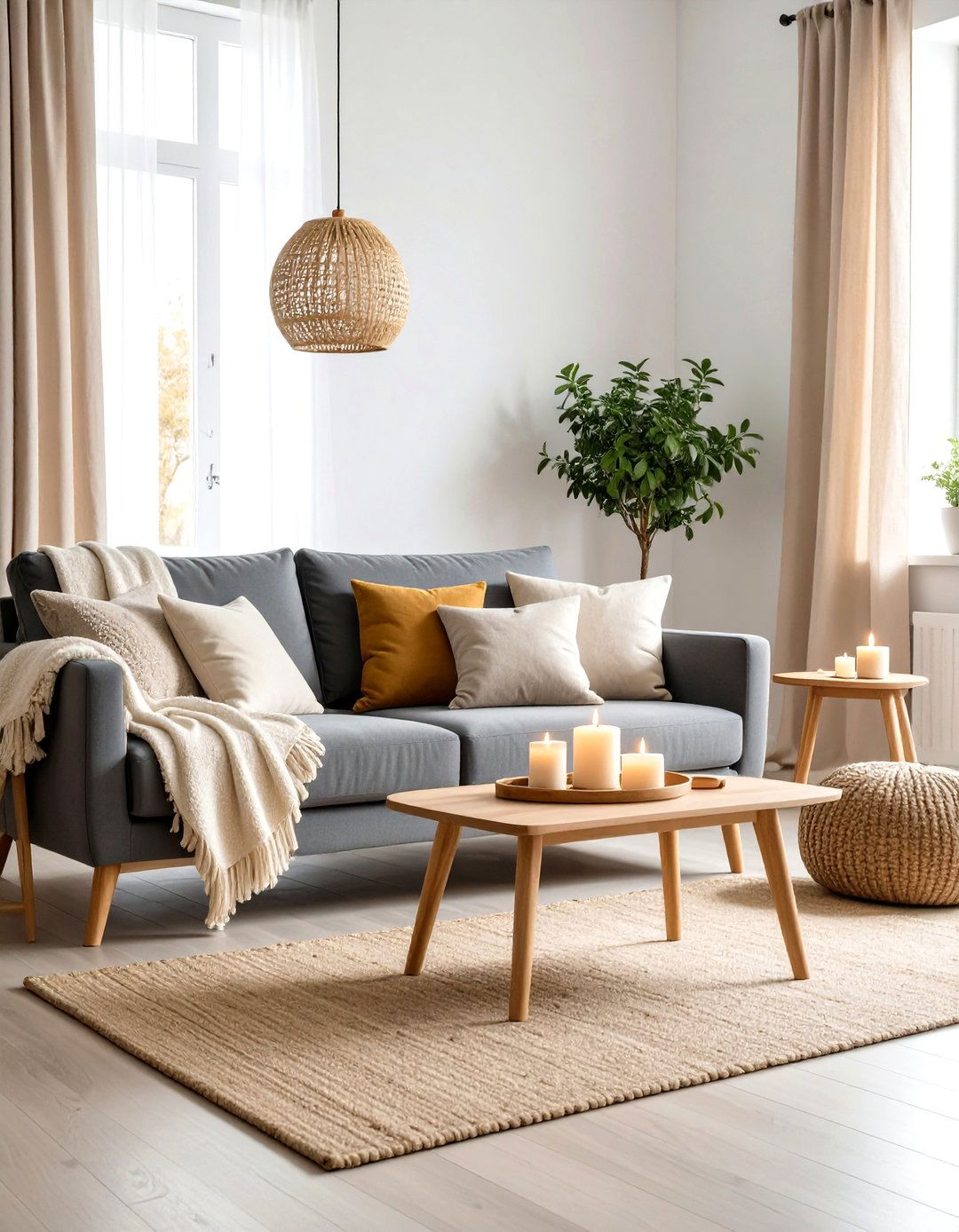 Scandinavian Dark Grey Couch Living Space - 24 dark grey couch living room ideas