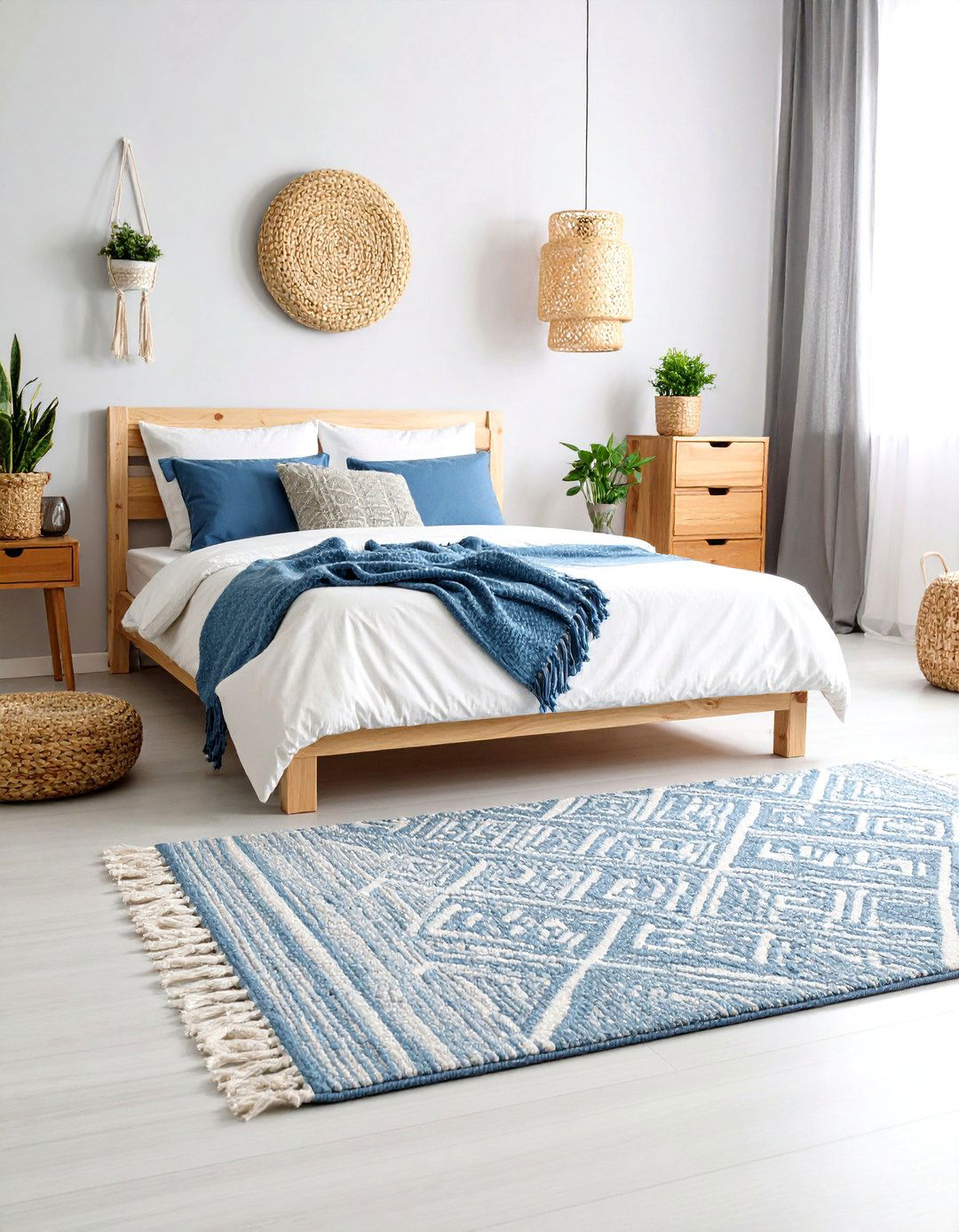 Scandinavian Flatweave Bedroom Designs - 24 bedroom rug ideas