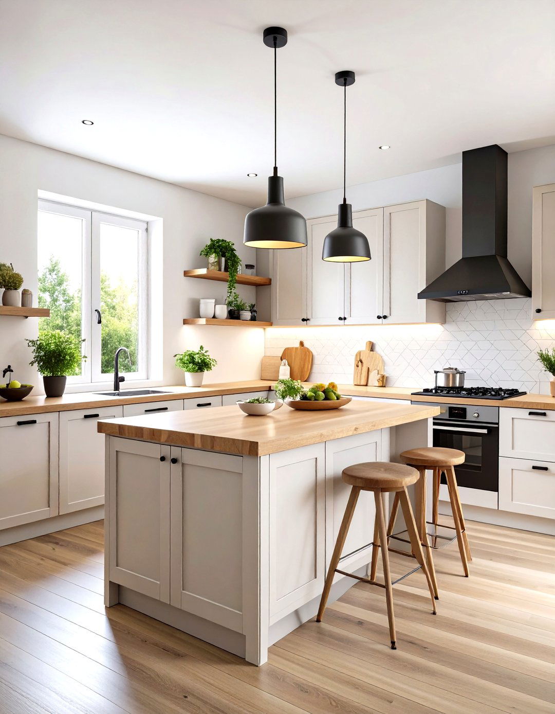 Scandinavian Gray with Black Accents - 24 Gray and Black Kitchen Ideas