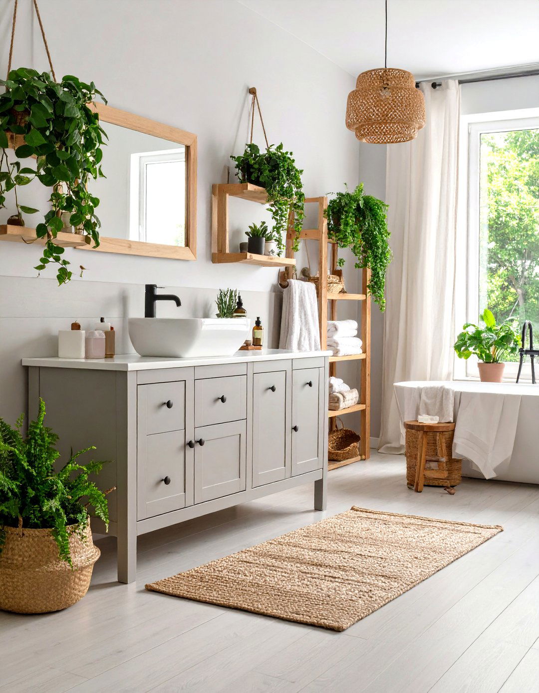 Scandinavian Grey Vanity Design - 24 Grey Bathroom Vanity Design Ideas