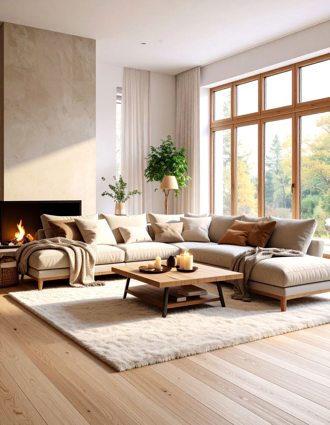 Scandinavian Hygge Black and Beige Living Room - 24 Black and Beige Living Room Ideas