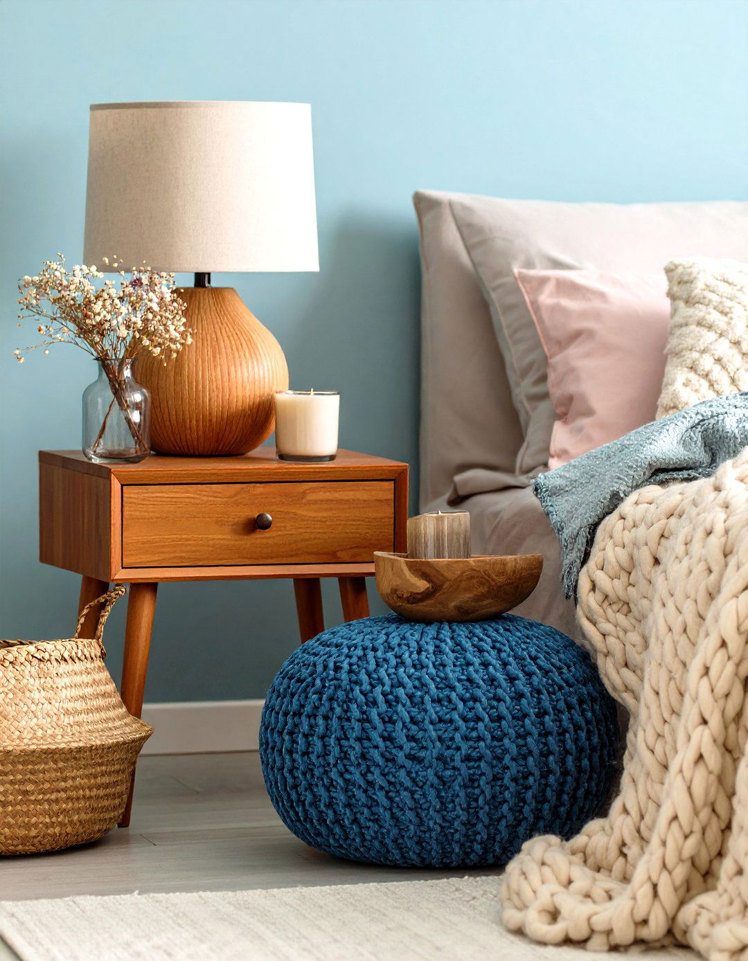 Scandinavian Hygge Haven - 24 Nightstand Decor Ideas