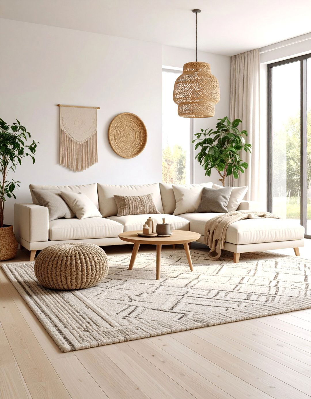 Scandinavian Hygge Living Room with Neutral Tones - 24 Cozy Living Room Ideas
