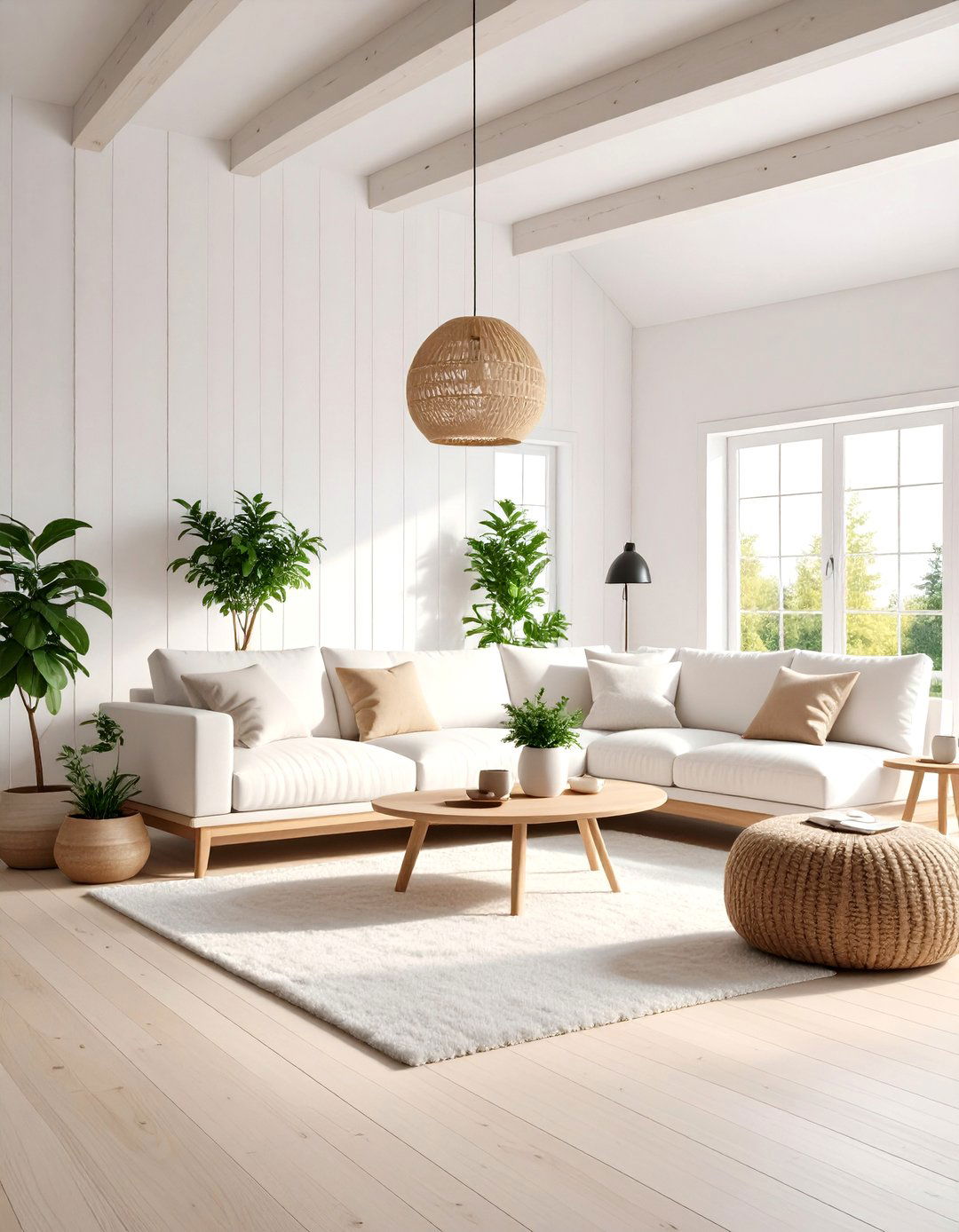 Scandinavian Inspired Bright Cabin Interior - 24 Cabin Living Room Ideas