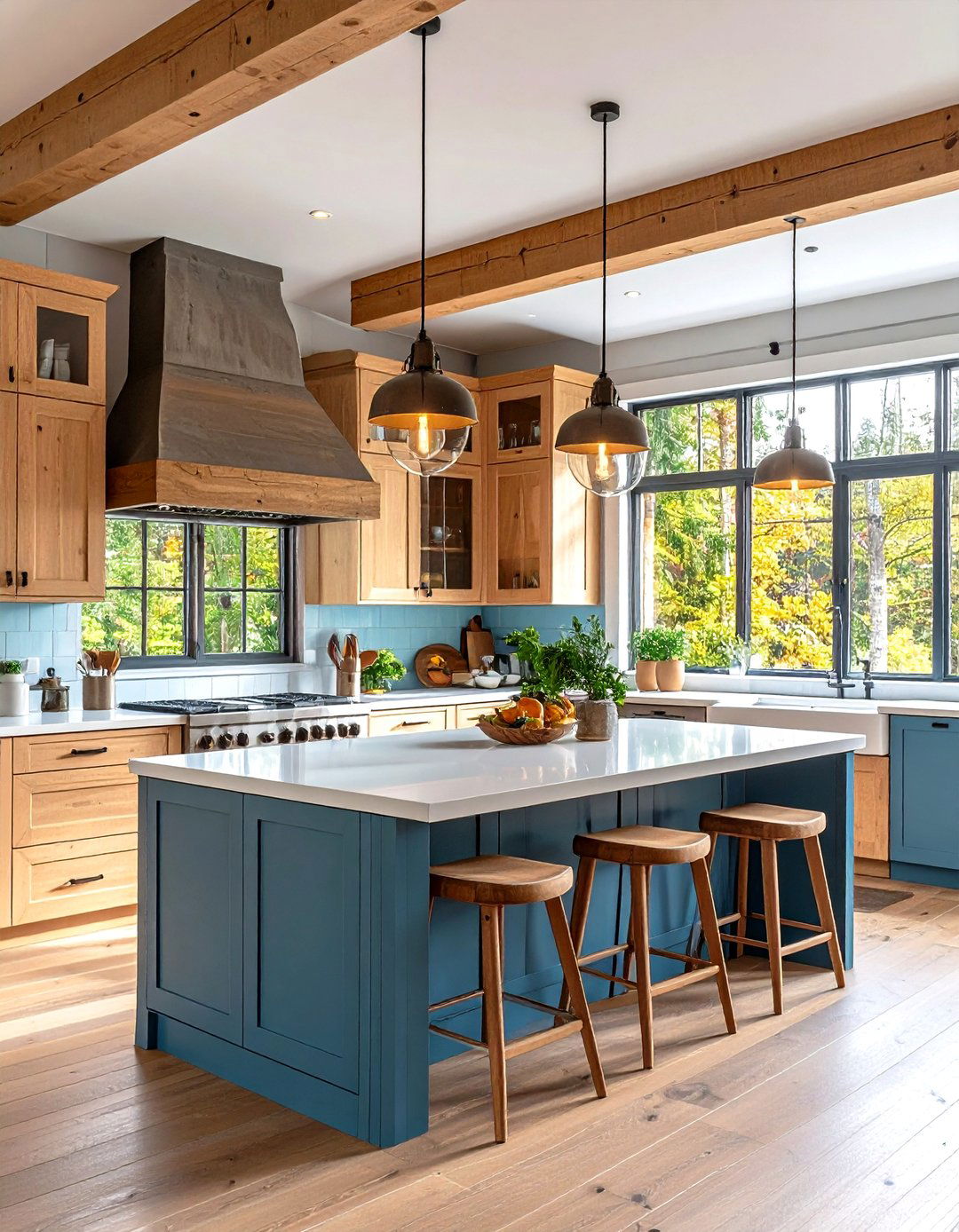 Scandinavian Inspired Kitchen with Light Wood Finishes - 24 Log Cabin Kitchen Design Ideas