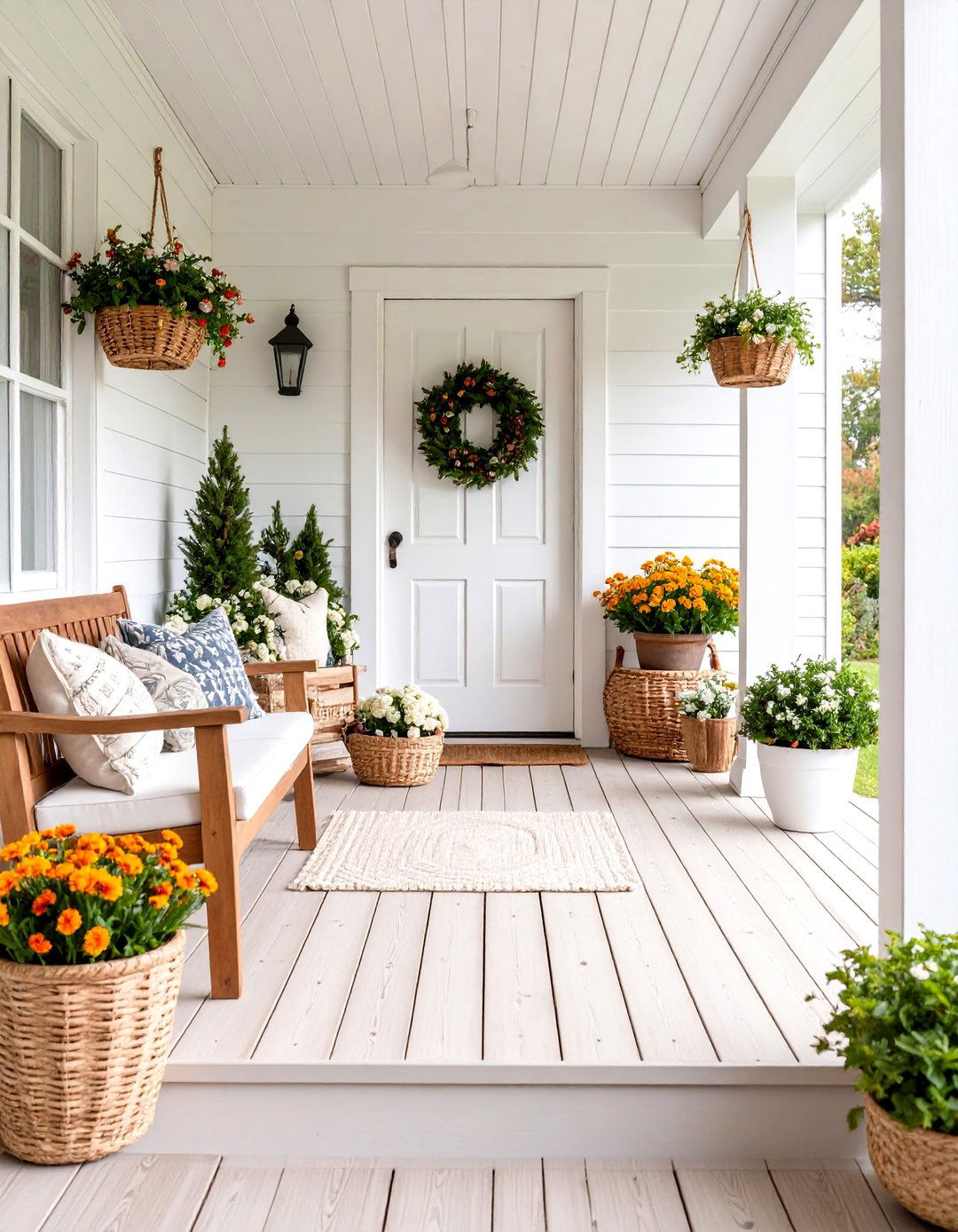Scandinavian Inspired Porch with Natural Wood Accents - 24 Modern Front Porch Ideas