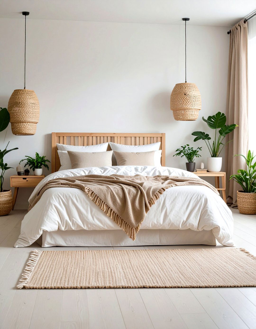 Scandinavian Inspired White Oak and Cream - 24 White and Cream Bedroom Ideas