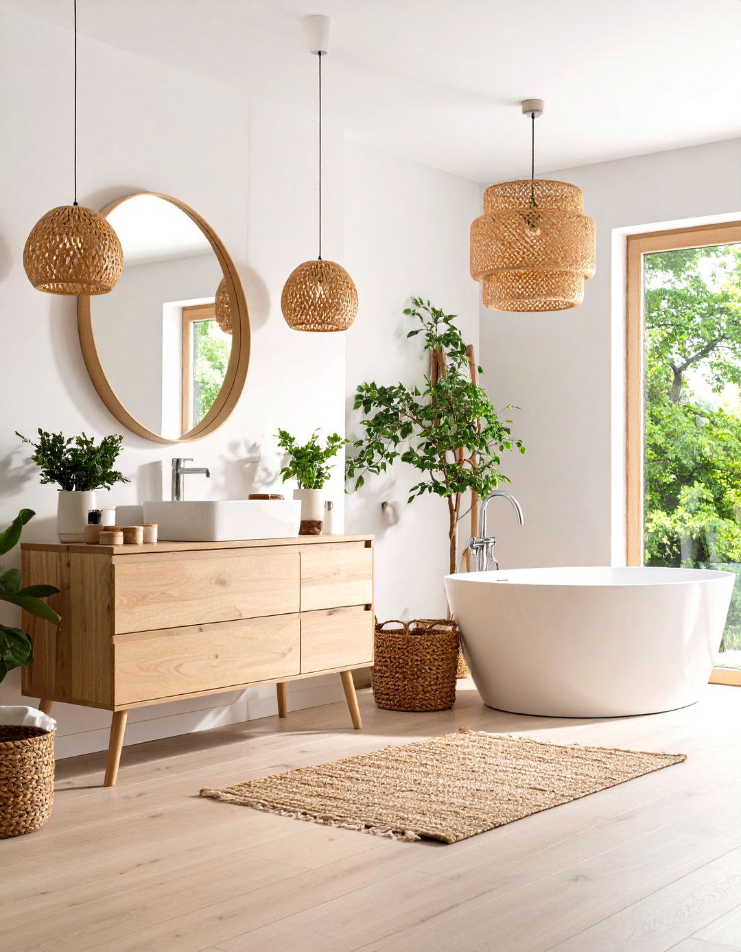 Scandinavian Light Wood Hall Bathroom - 24 Hall Bathroom Ideas