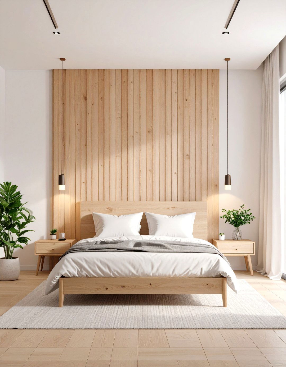 Scandinavian Light Wood Paneling - 24 Half Wall Paneling Ideas