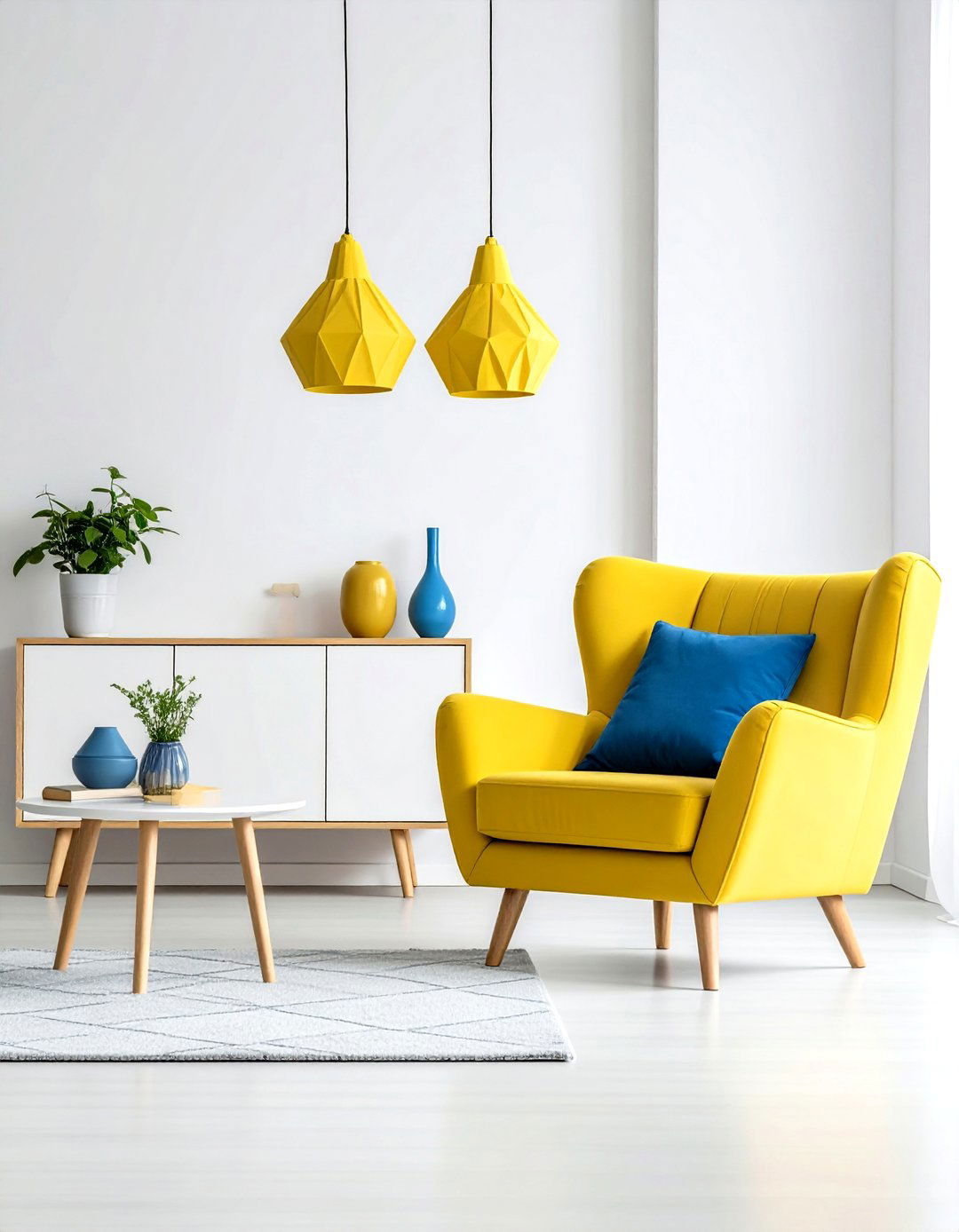 Scandinavian Meets Color Living Room - 24 Colorful Living Room Ideas