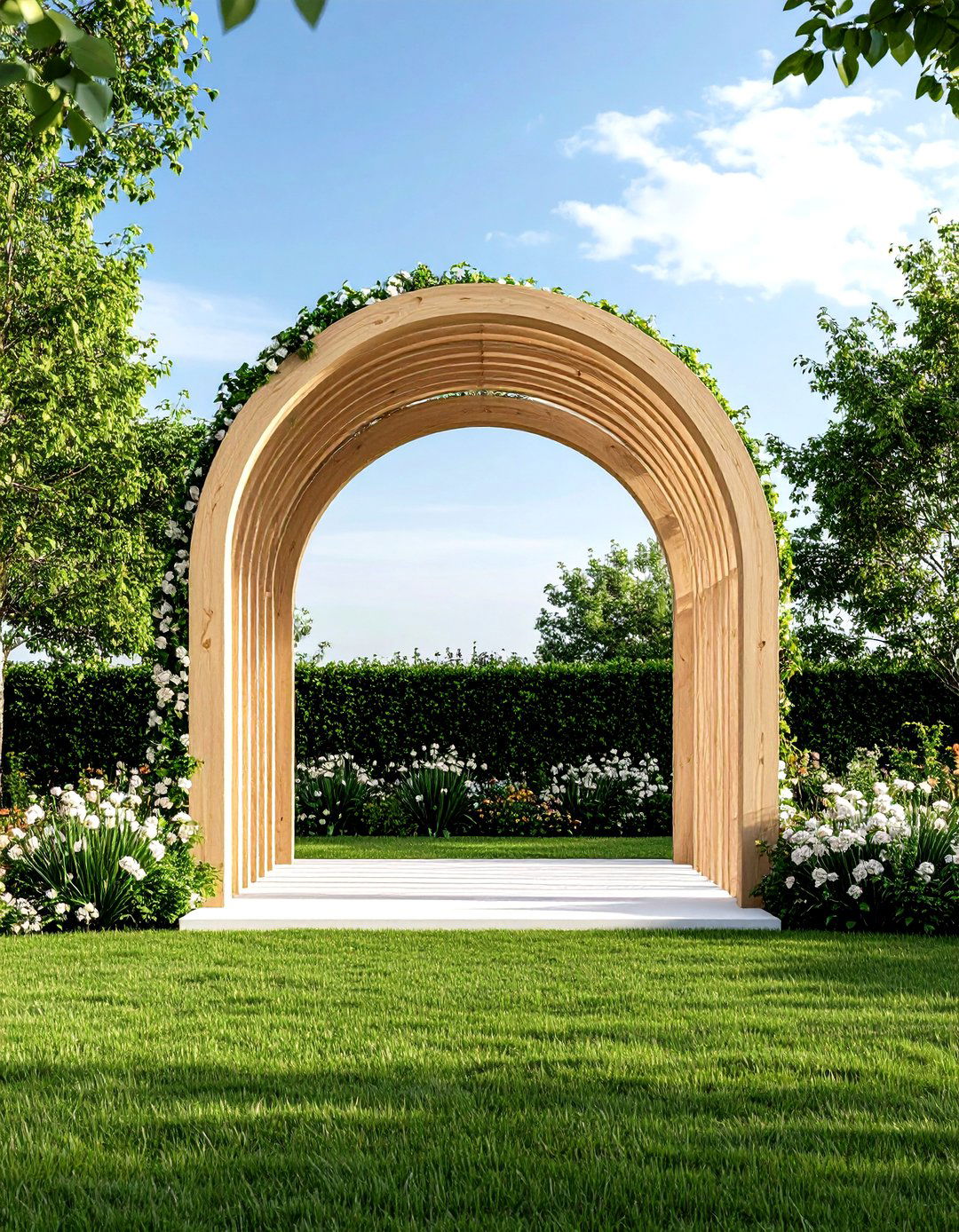 Scandinavian Minimalist Arch - 24 Garden Arch Ideas