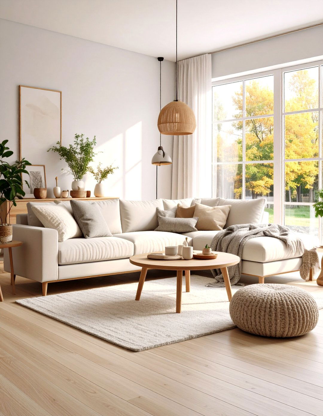 Scandinavian Minimalist Cream Couch Design - 24 Cream Couch Living Room Ideas