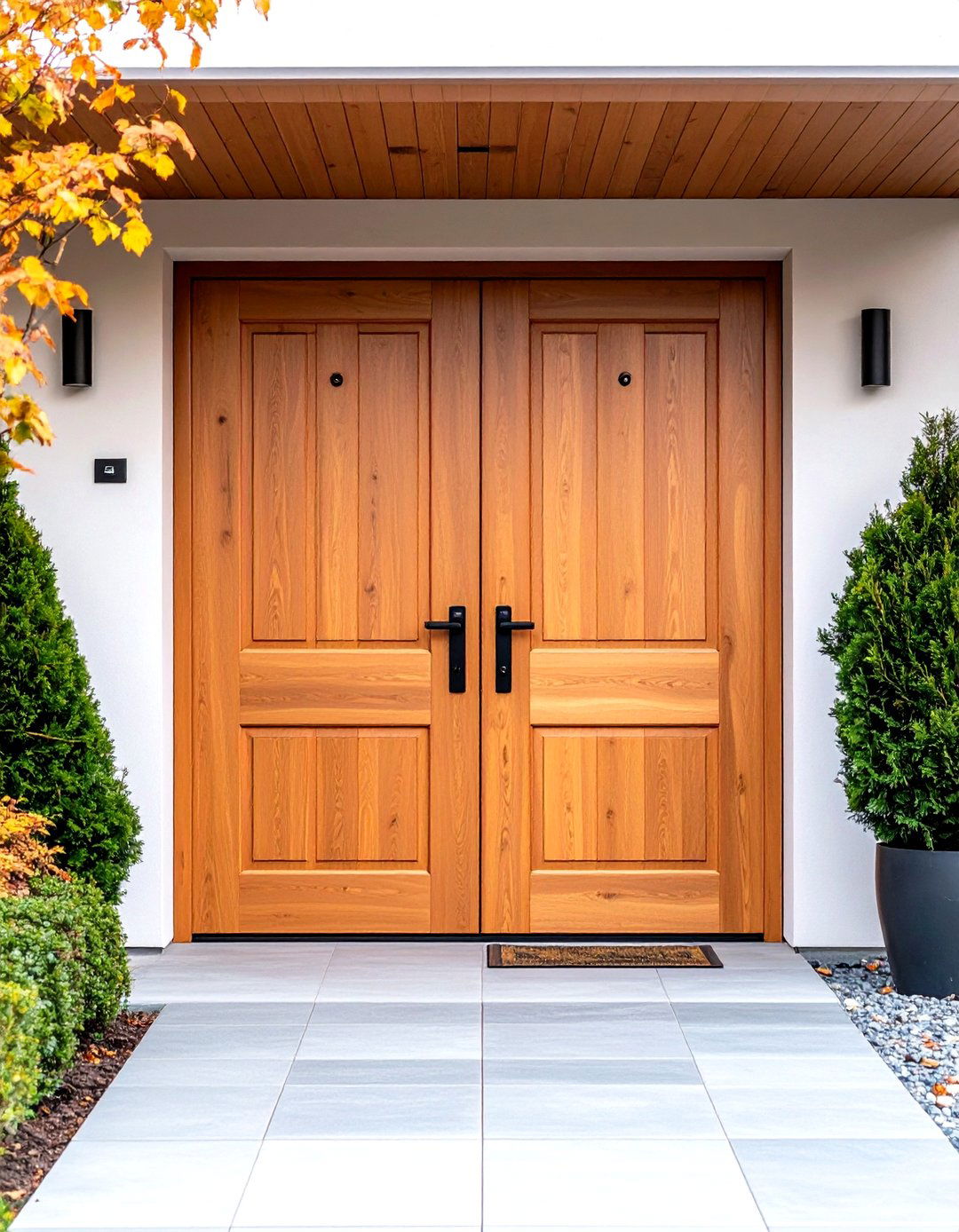 Scandinavian Minimalist Design - 24 Double Front Door Ideas