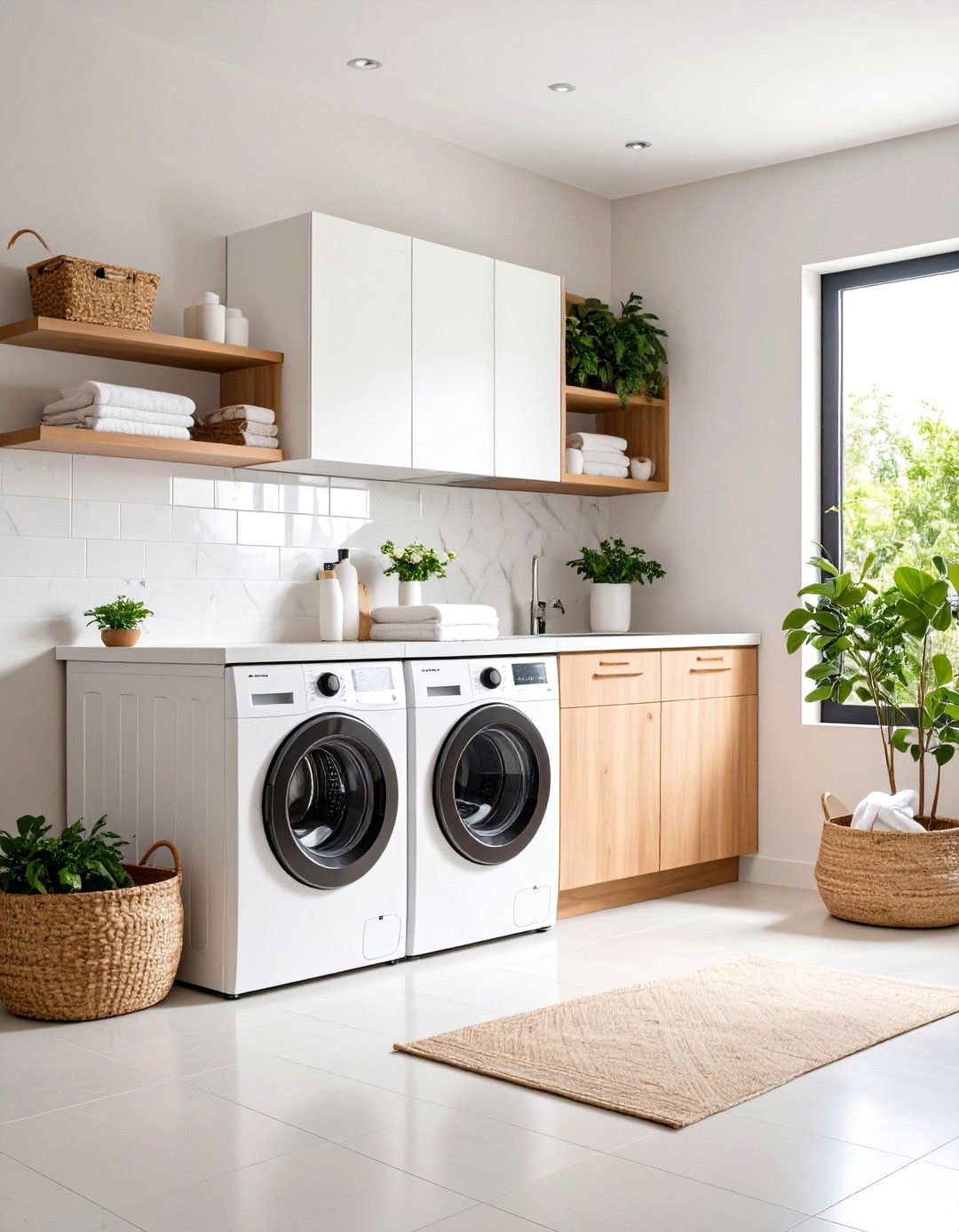 Scandinavian Minimalist Designs - 24 Laundry Room Wallpaper Ideas