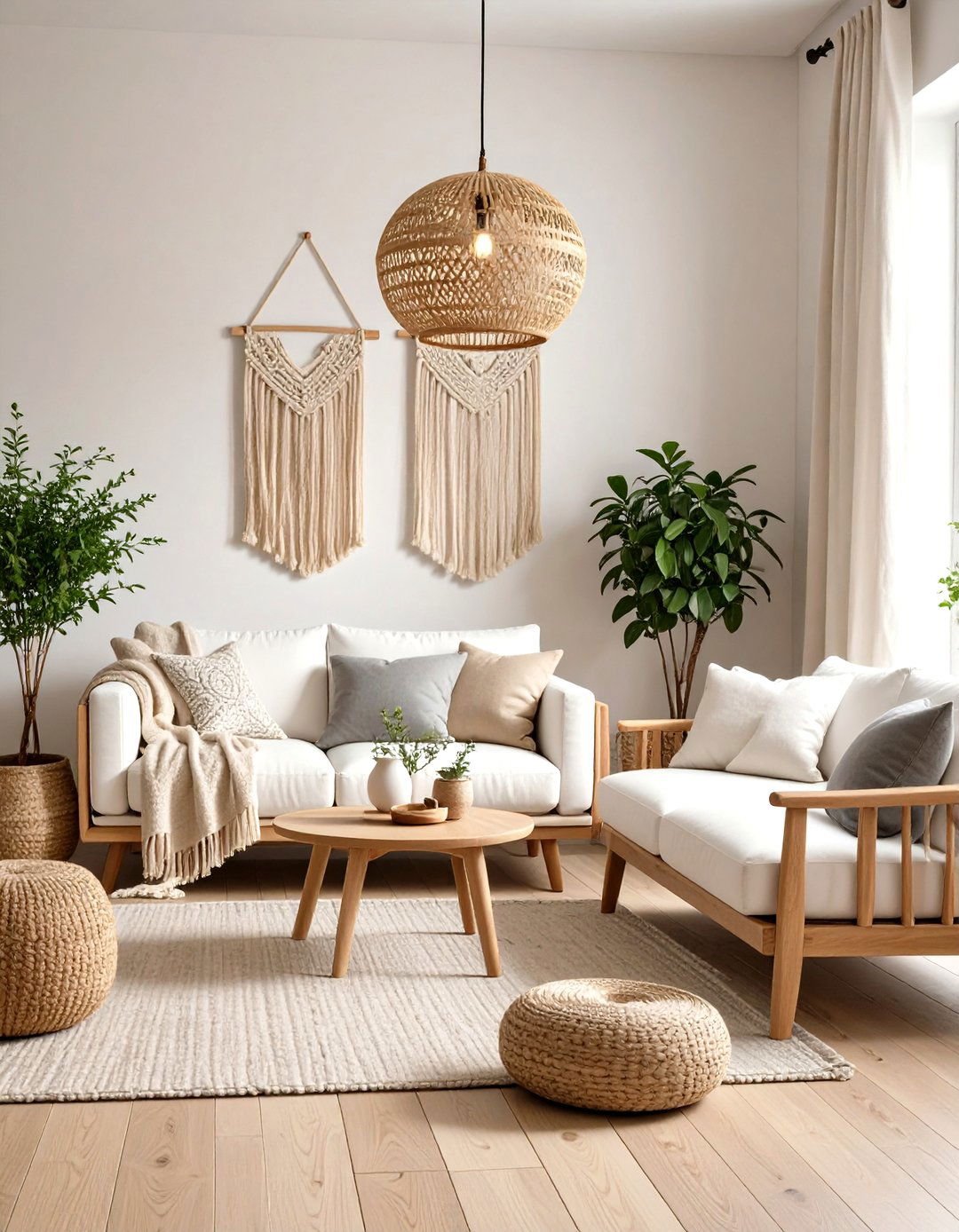 Scandinavian Minimalist Egyptian Cotton Retreat - 24 Dulux Egyptian Cotton Living Room Ideas