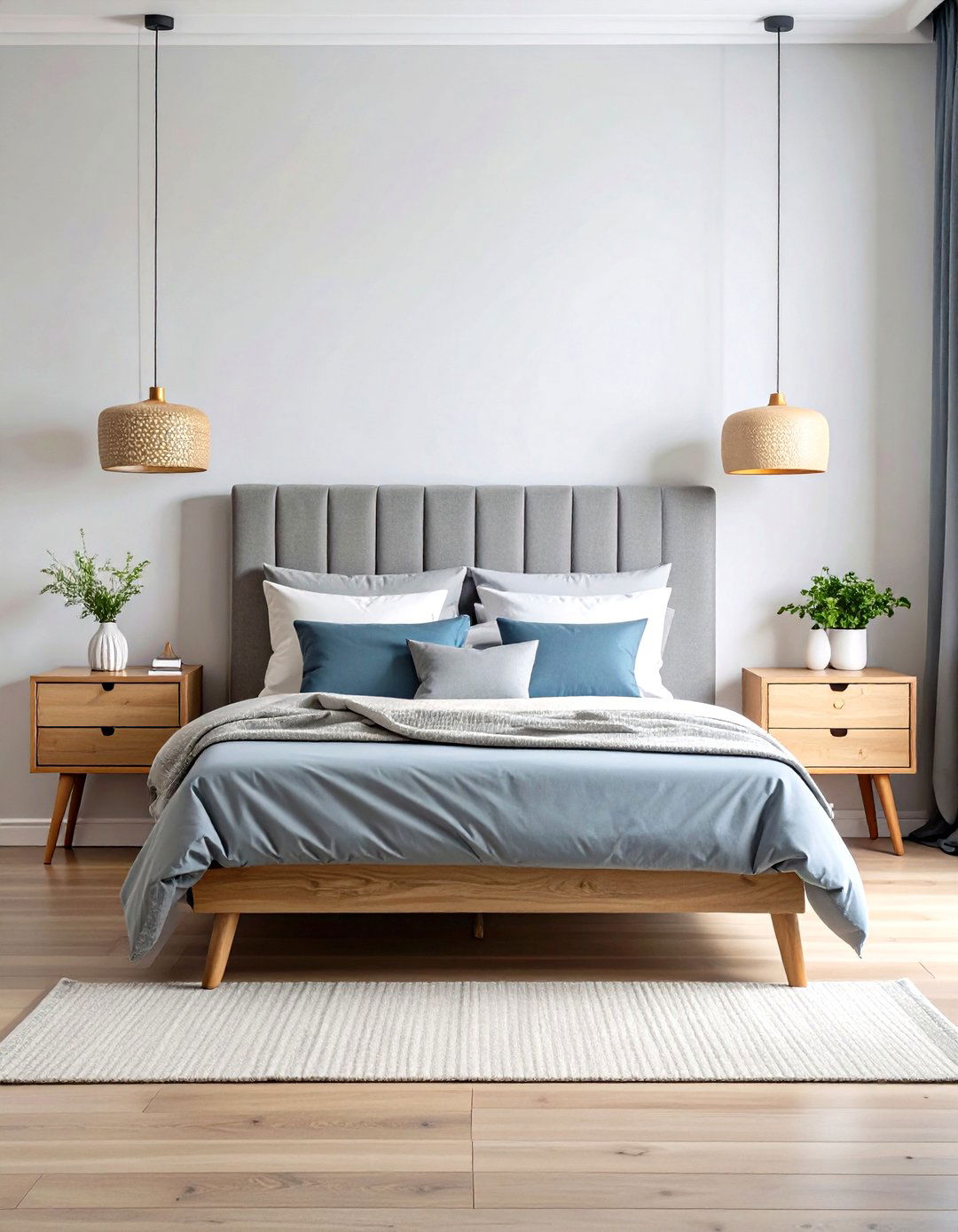 Scandinavian Minimalist Grey Headboard Bedroom - 24 Grey Headboard Bedroom Ideas