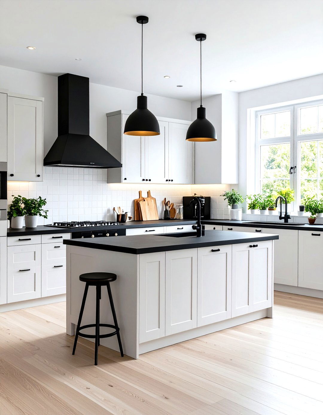 Scandinavian Minimalist Kitchen Approach - 24 Kitchen With Gray Cabinets And Black Countertops Ideas