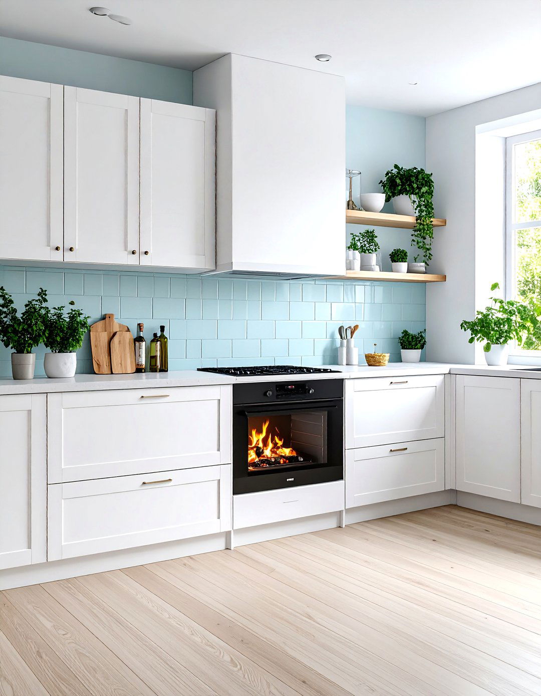 Scandinavian Minimalist Kitchen Fireplace - 24 Kitchens With Fireplaces