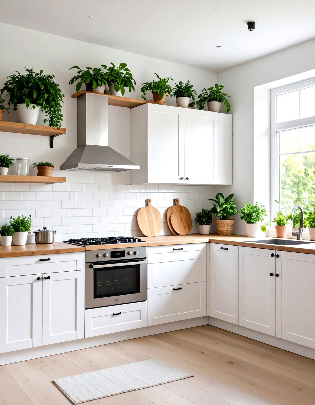 Scandinavian Minimalist Kitchen with White Paint Refresh - 24 Small Kitchen Ideas on a Budget