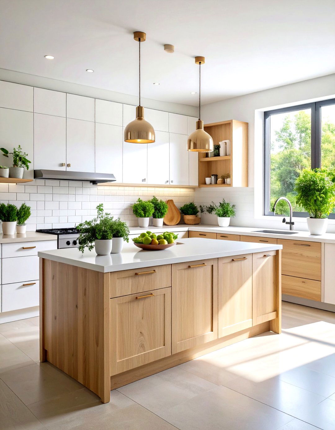 Scandinavian Minimalist Light Oak Kitchen - 24 Kitchens With Light Wood Cabinets