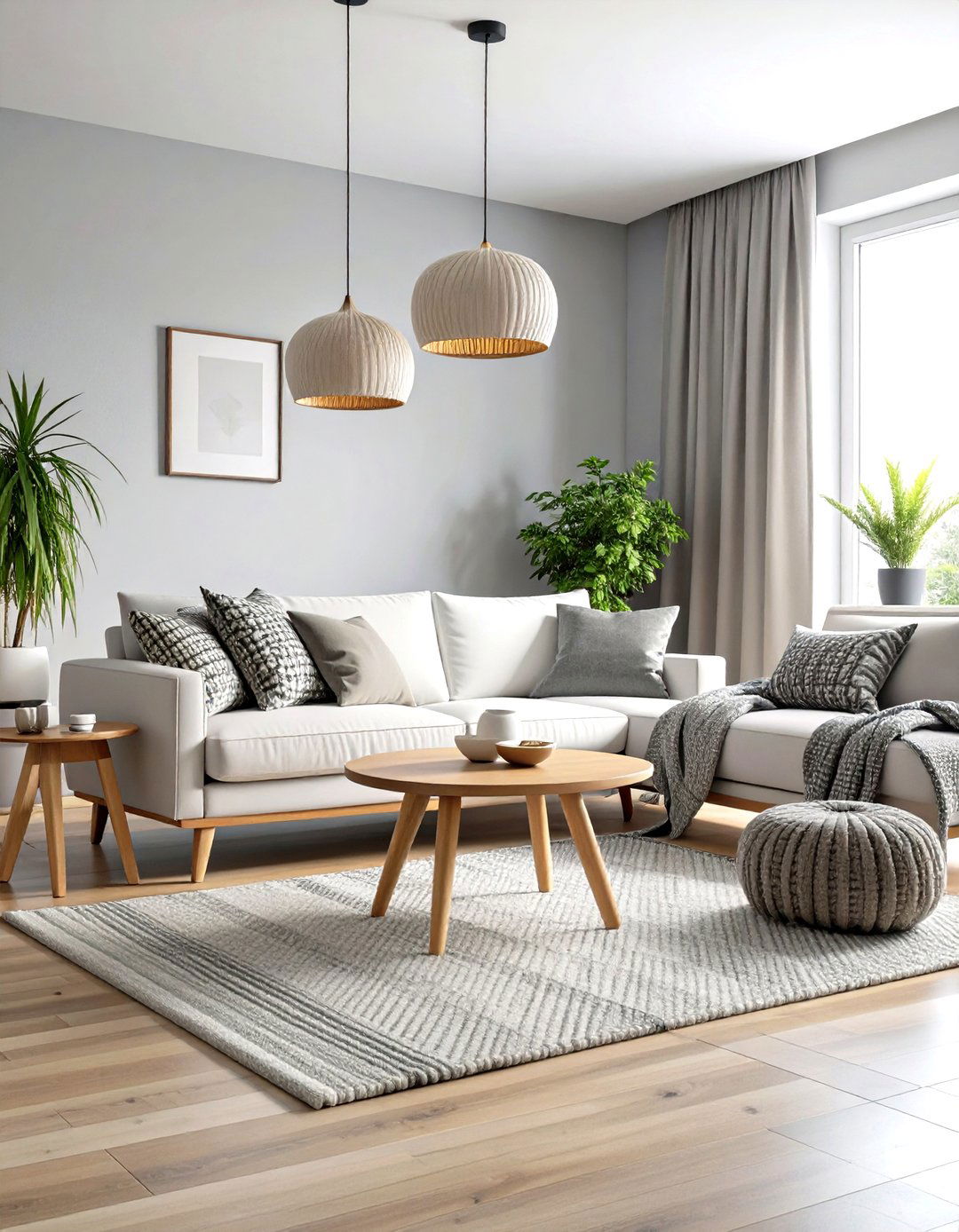 Scandinavian Minimalist Living Room Design - 24 Grey and White House Interior Design Ideas
