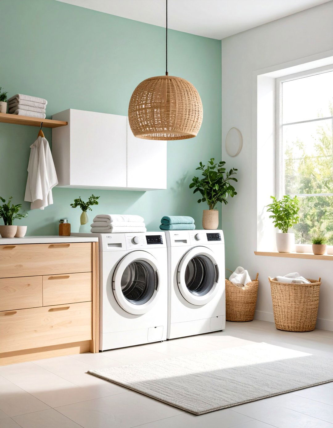 Scandinavian Minimalist Pendant Cluster - 24 Laundry Room Lighting Ideas