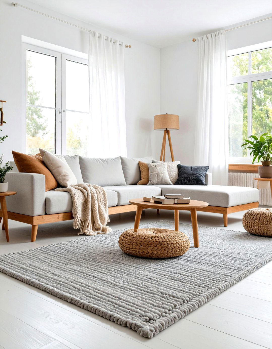 Scandinavian Minimalist Retreat - 24 grey carpet living room ideas