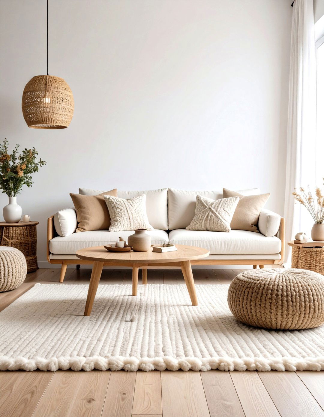 Scandinavian Minimalist White Living Room - 24 White Living Room Ideas
