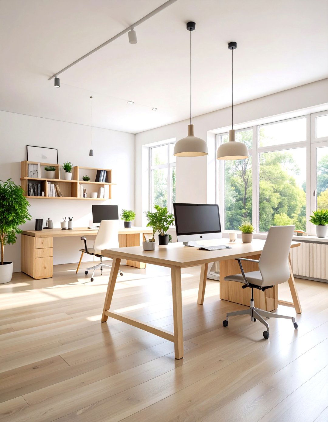 Scandinavian Minimalist Workspace - 24 Modern Home Office Ideas