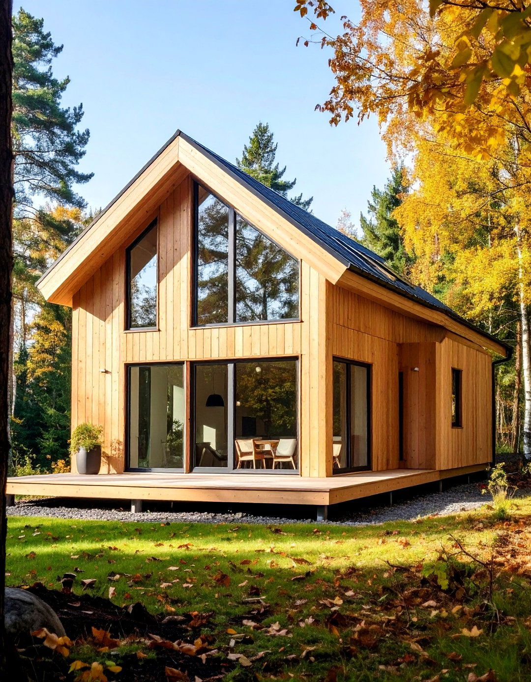 Scandinavian Minimalist with Light Wood Cladding - 24 Aesthetic House Exterior Ideas