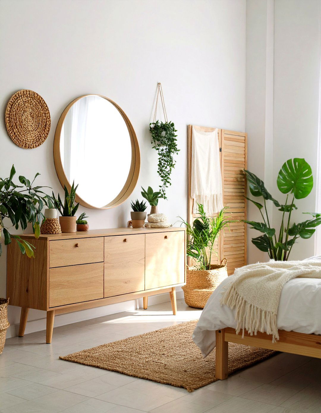 Scandinavian Natural Light Vanity - 24 Bedroom Vanity Ideas