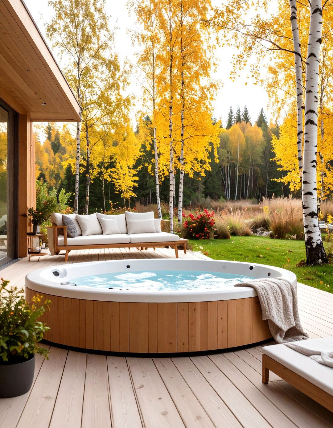 Scandinavian Nordic Hot Tub Simplicity - 24 Hot Tub Landscaping Ideas