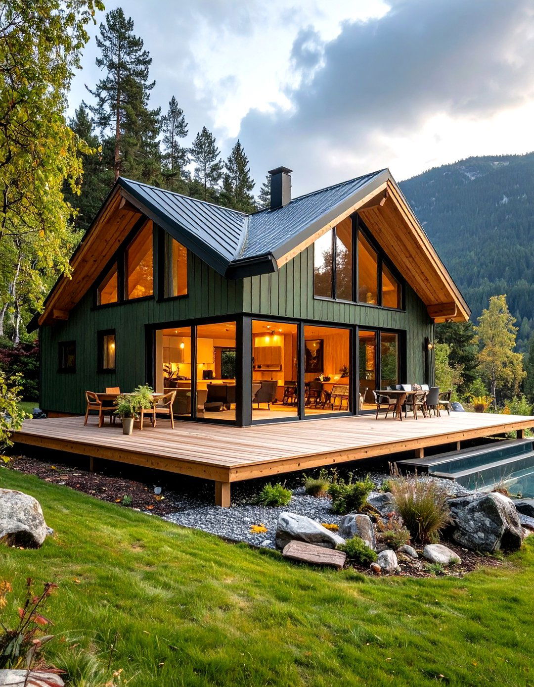Scandinavian Olive Green Design - 24 Olive Green House Exterior Ideas