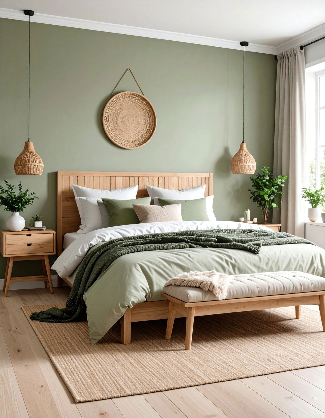 Scandinavian Olive Green Simplicity - 24 Olive Green Bedroom Ideas