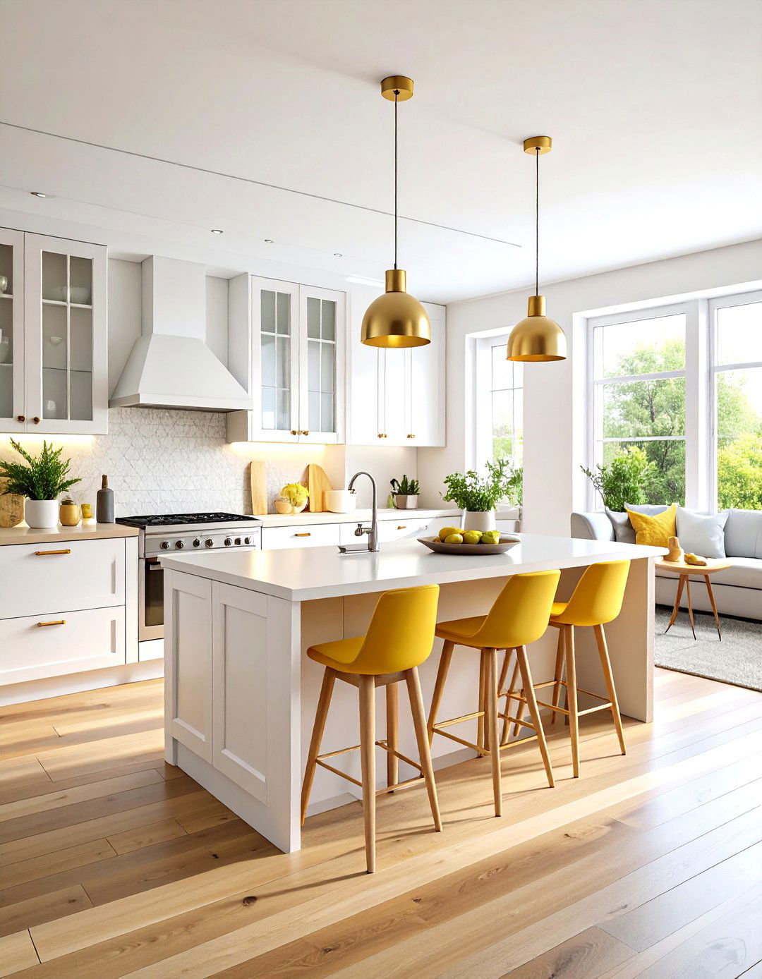 Scandinavian Open Kitchen with White Oak Accents - 24 Open Kitchen Ideas