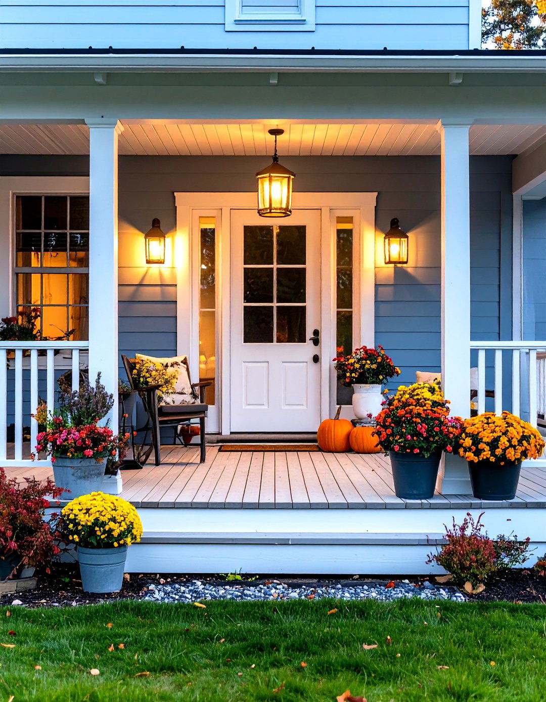 Scandinavian Pine Front Porch Deck - 24 Front Porch Deck Ideas
