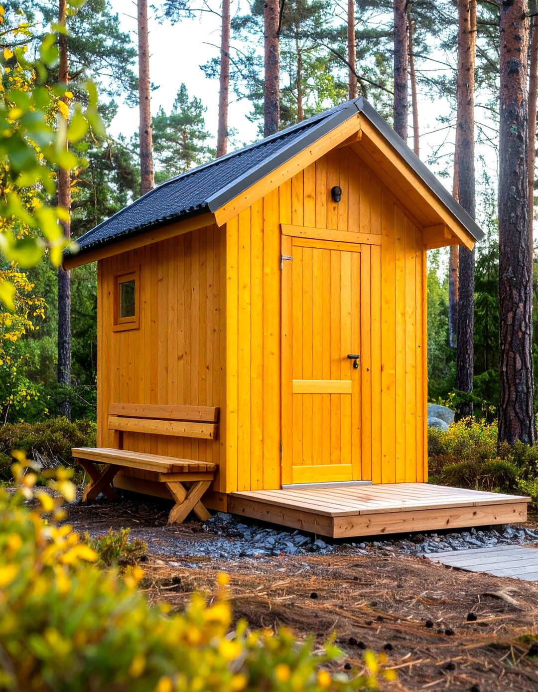 Scandinavian Sauna Style Cedar Shower House - 24 Outdoor Shower Ideas