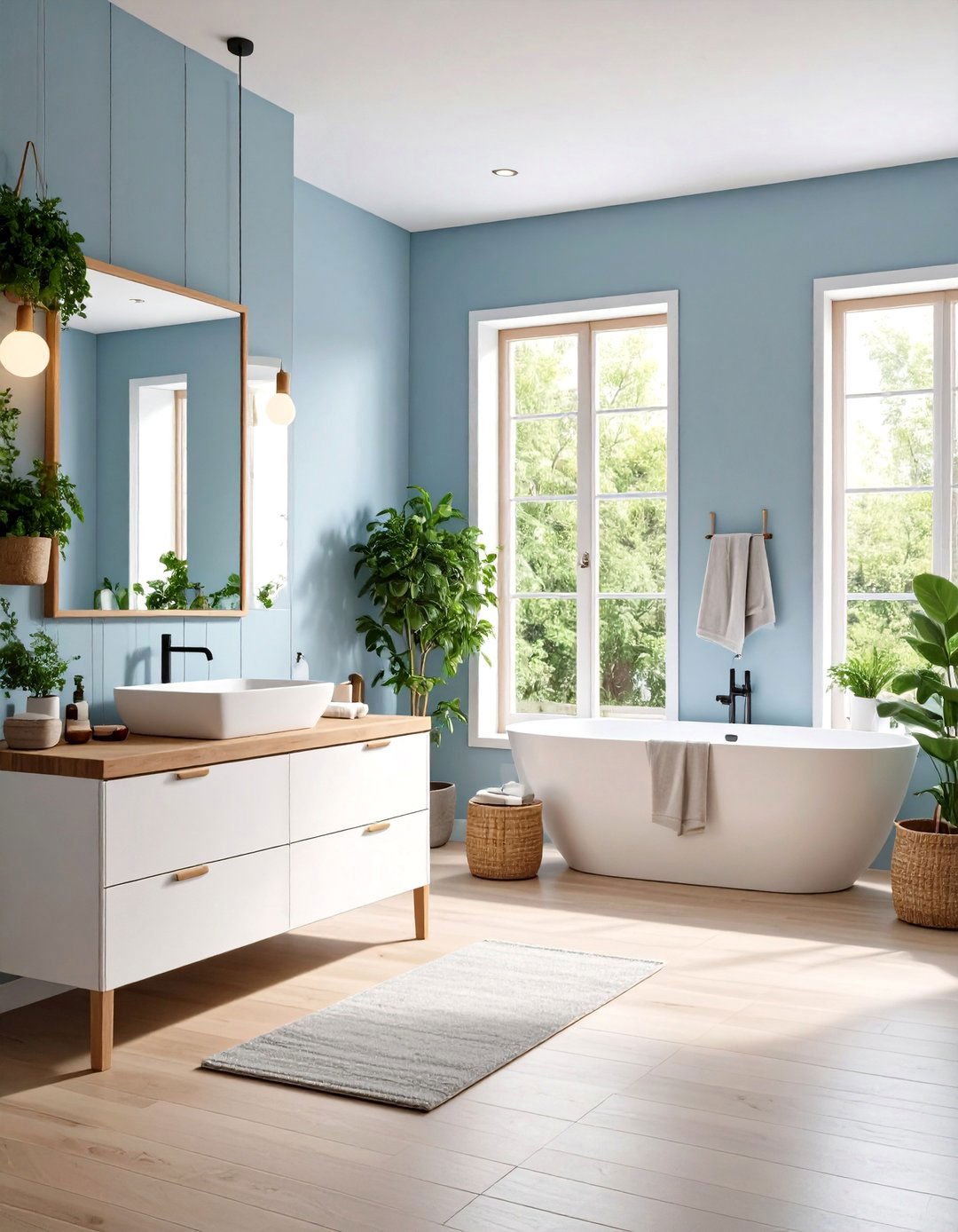 Scandinavian Simplicity - 24 Blue and White Bathroom Ideas