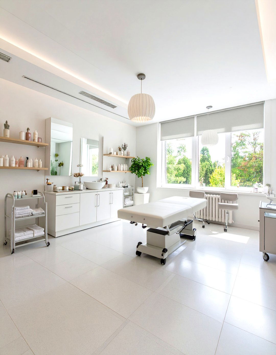 Scandinavian Style Facial Room - 24 Esthetician Room Ideas