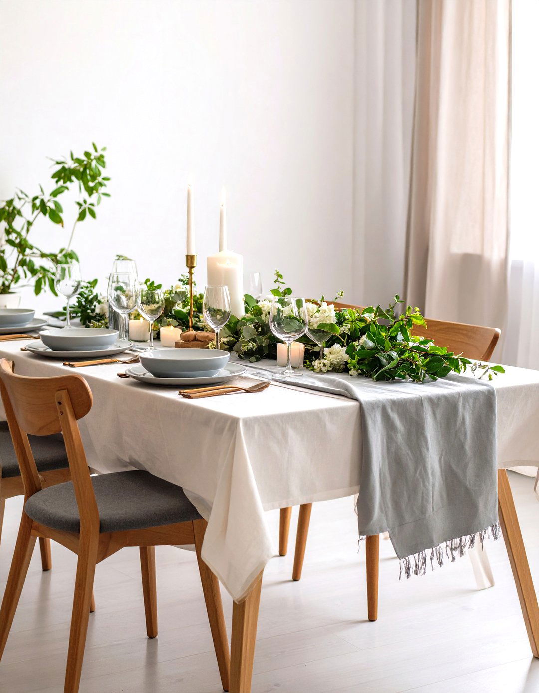 Scandinavian Table Runner with Nordic Minimalism - 24 Table Runner Ideas