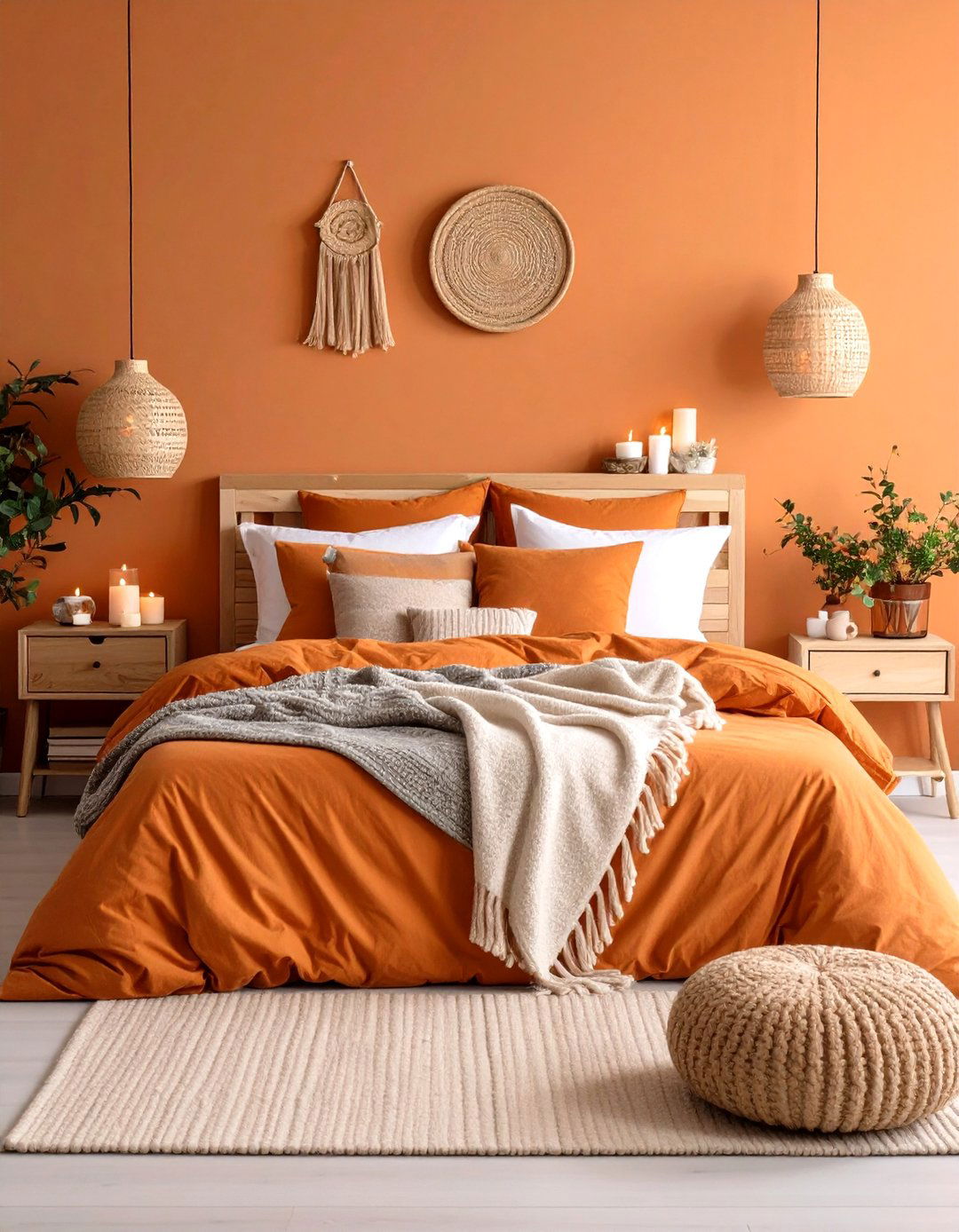 Scandinavian Terracotta Bedroom with Hygge Elements - 24 Terracotta Bedroom Ideas