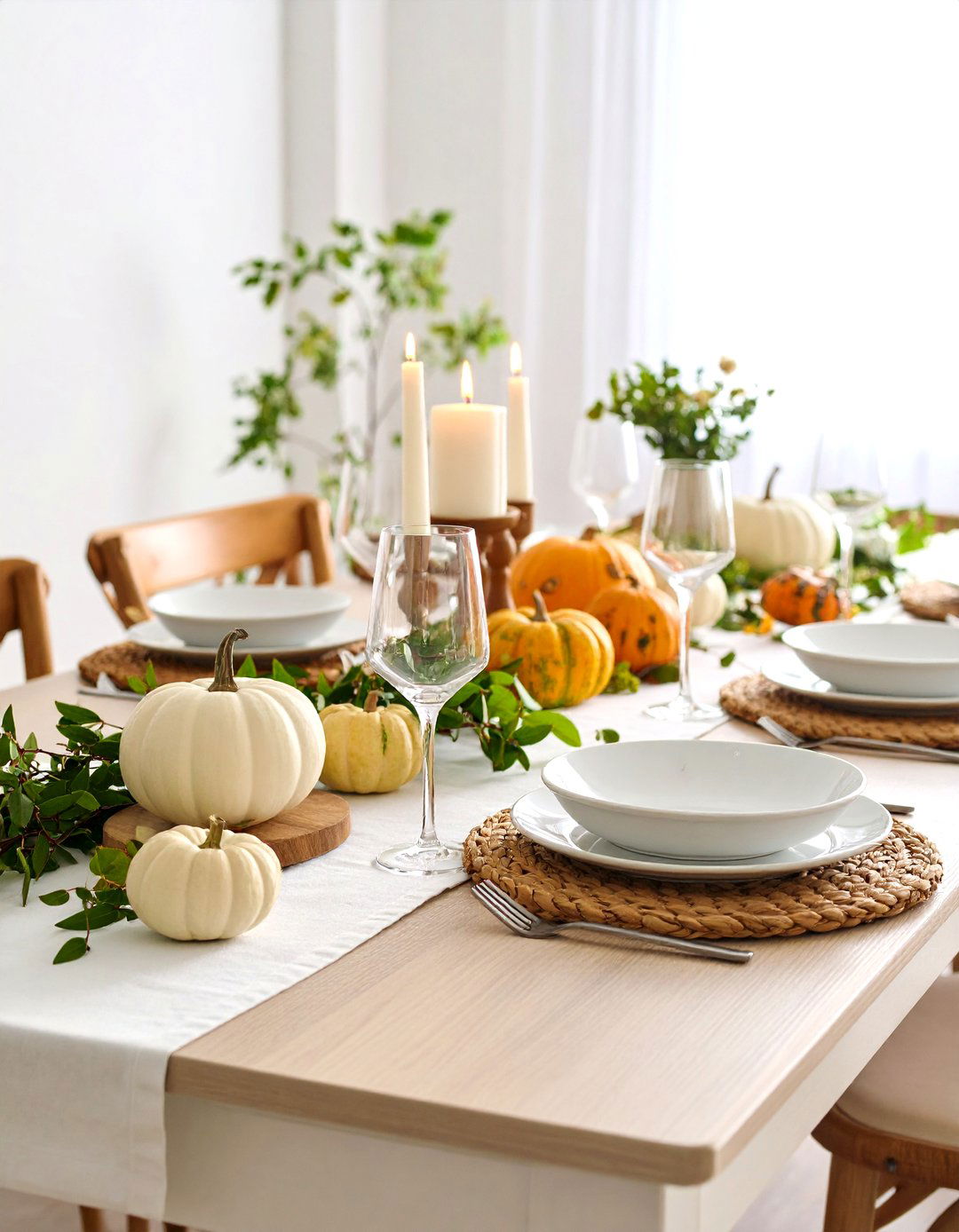 Scandinavian Thanksgiving Table Setting - 24 Thanksgiving Table Settings
