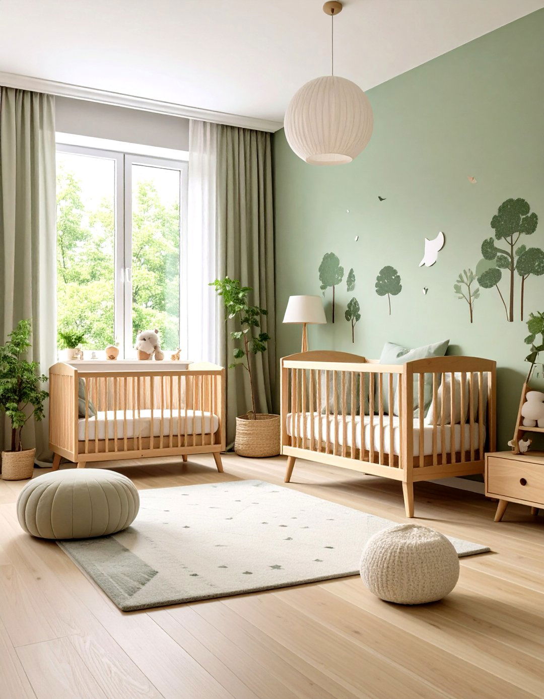 Scandinavian Tree Wallpaper for Childrens Nurseries - 24 Wallpaper Ideas