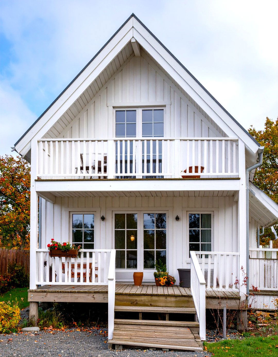 Scandinavian White A Frame House With Balcony - 24 a Frame House With Balcony